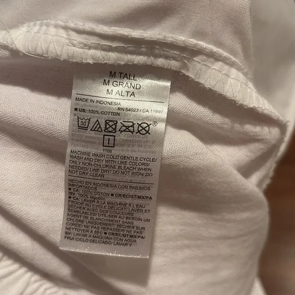 NWT Old Navy Wide Leg Guaze Pants, white, size M tall - Picture 6 of 8